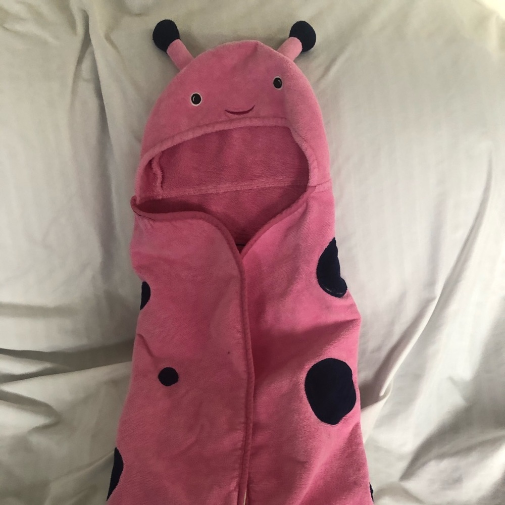 Pottery Barn Kids Ladybug, Baby Hooded Towel RUTH